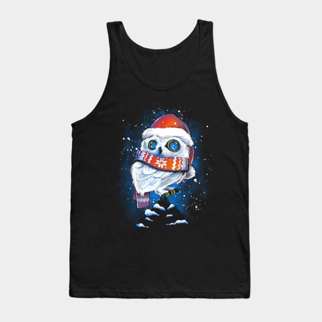 Christmas Owl Tank Top by alemaglia